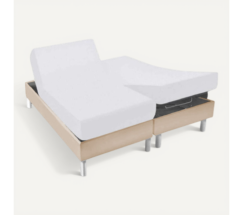 Protège Matelas 2x80x200 Imperméable Lit Articulé électrique Tpr