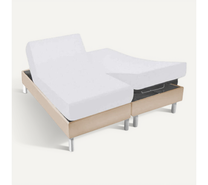 Protège Matelas 2x90x200 Imperméable Lit Articulé électrique Tpr
