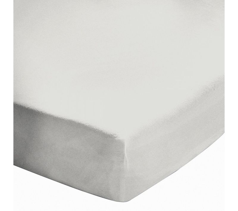 Drap Housse 120x190 Cm Couleur écru 100 % Coton 57 Fils - Qualité Française, Douceur Et Confort