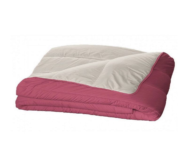 Couette Réversible Microfibre 140x200cm Bourgogne-poivre Lit 1 Place