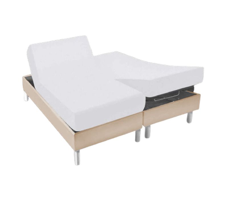 Protège Matelas Molleton Coton 200g/m² Imperméable 2x70x190 Cm - Forme Drap Housse Pour Lits Tête Et