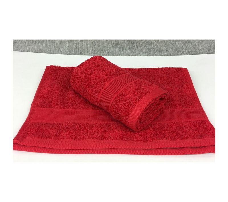 Lot De 2 Serviettes Invités Rouge - 30x50