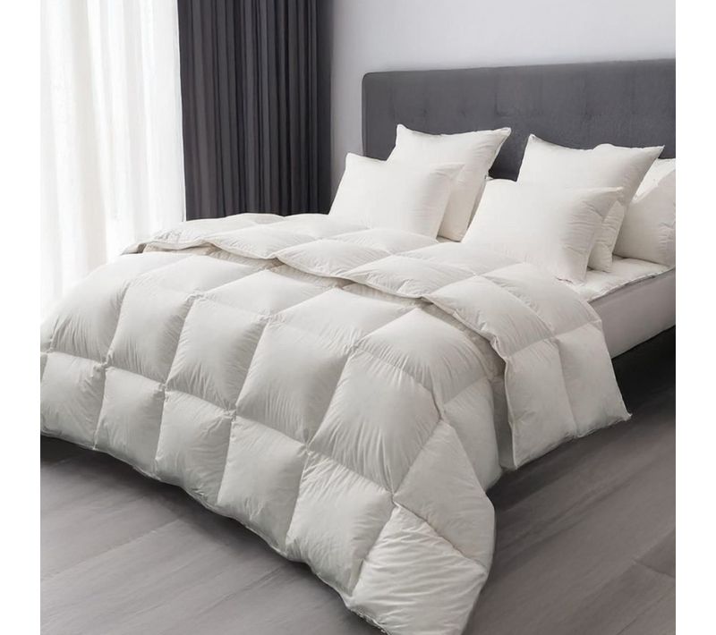 Couette été Naturelle 240x220 En Duvet 130 Gr/m² - Alpes Blanc