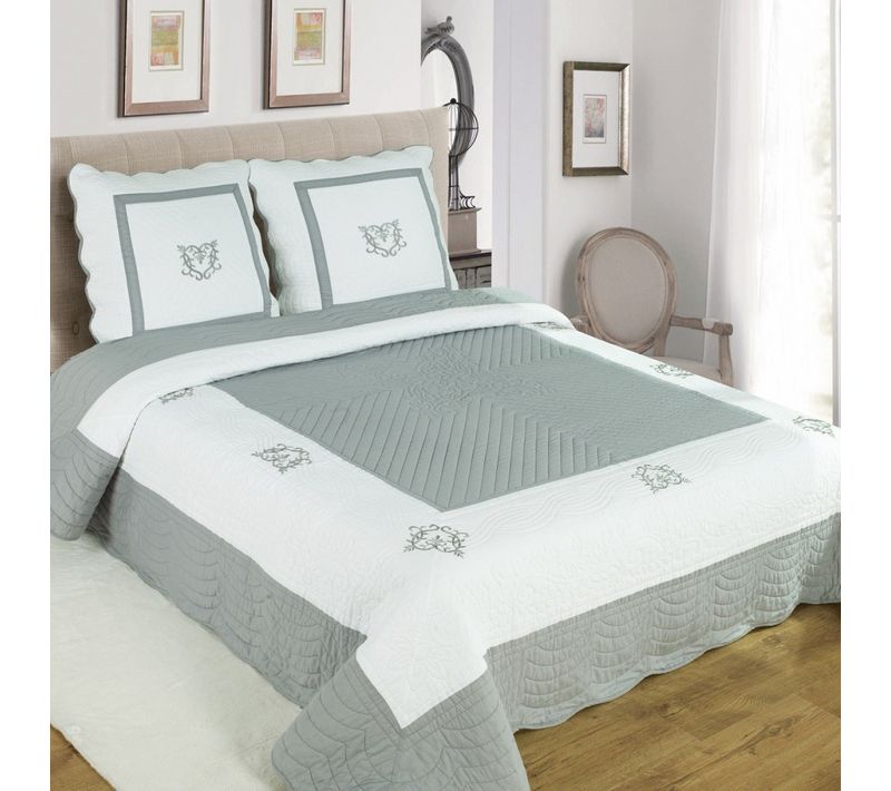 Couvre-lit Boutis Peaceland 230x250 + Taie(s) Assortie(s)