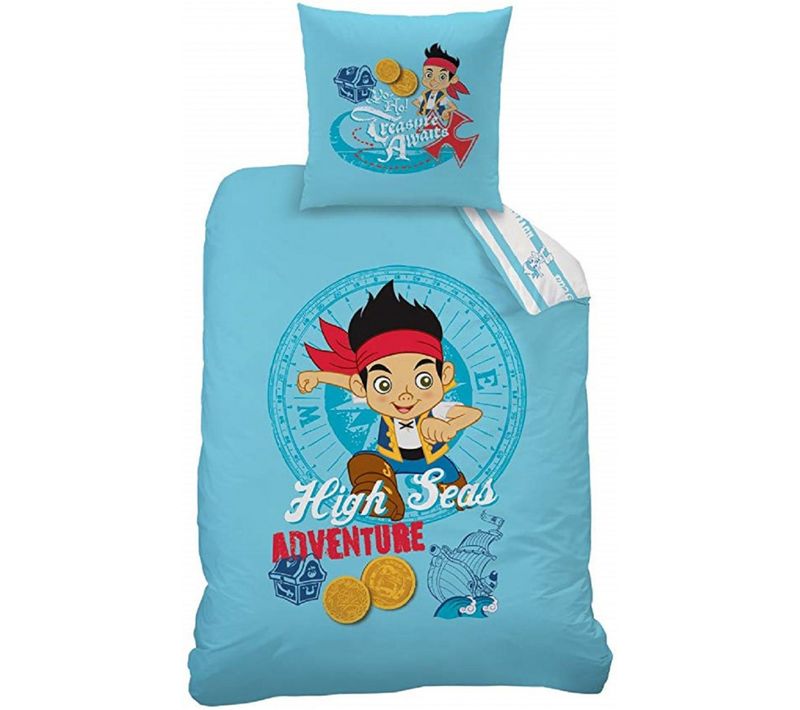 Housse De Couette 140x200 Disney Jake And Pirates Trésor