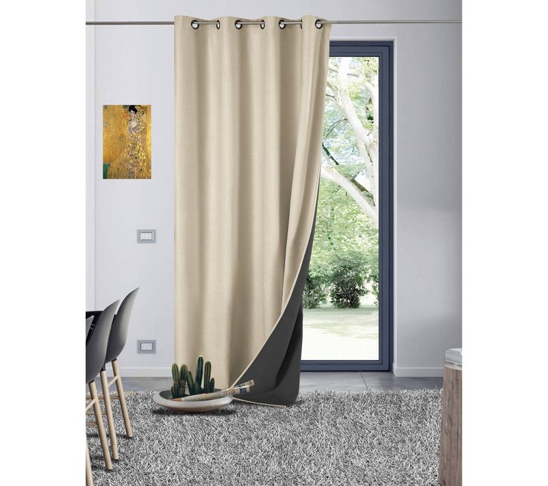 Rideau Thermique Galena 140x260 Cm - Isolant Et Occultant, Confort Intérieur Toutes Saison, économie