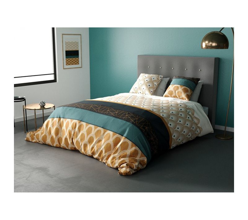 Housse De Couette Bangui 220x240 Cm - 100 % Coton 57 Fils