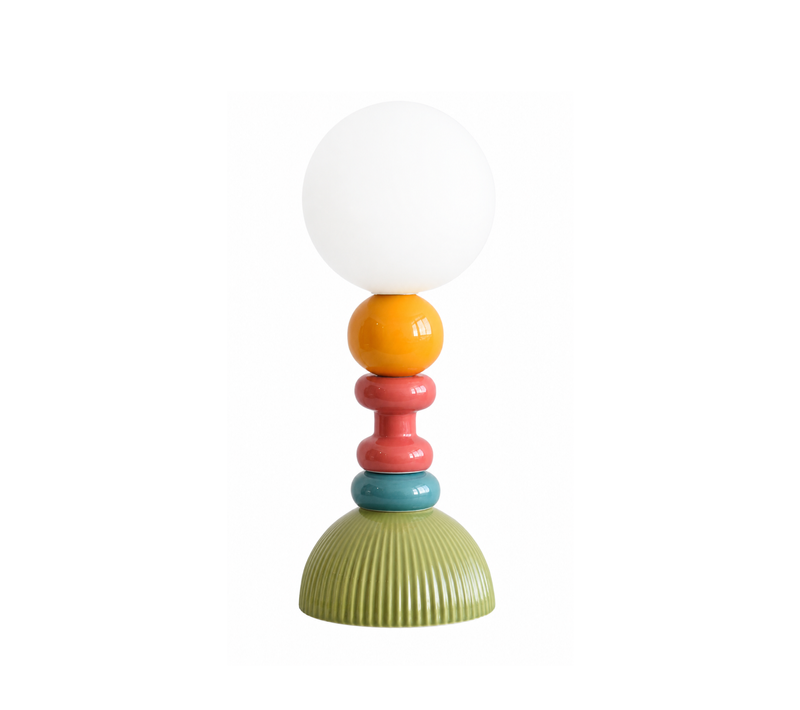 Lampe À Poser En Céramique Multicolore - Pili