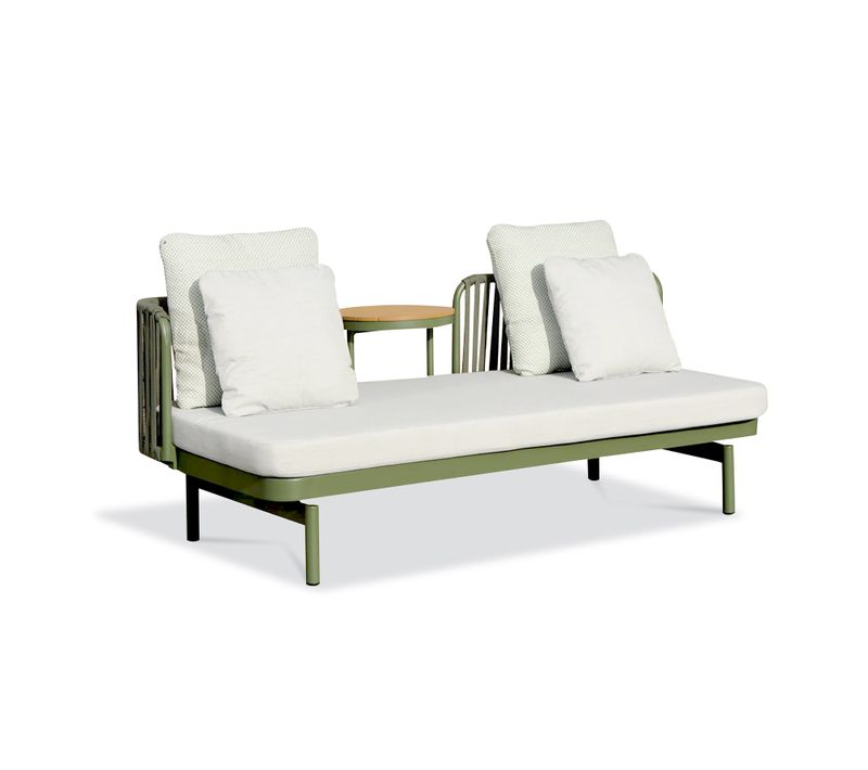 Canapé De Jardin Barlia En Aluminium - Olive - - -barlia