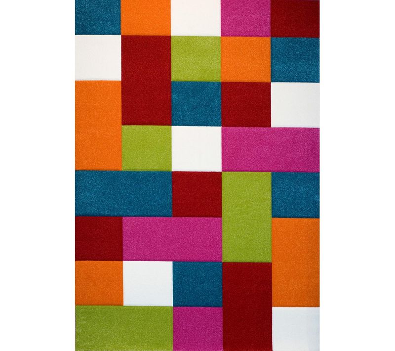 Tapis Enfant 160x230 Tissé Multicolore Motif Voiture Lyn8 Kidcar