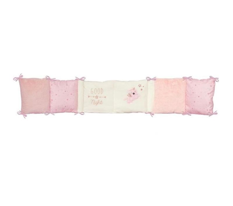 Tour De Lit Bébé Jolly Adaptable 30 X 180 Cm Rose