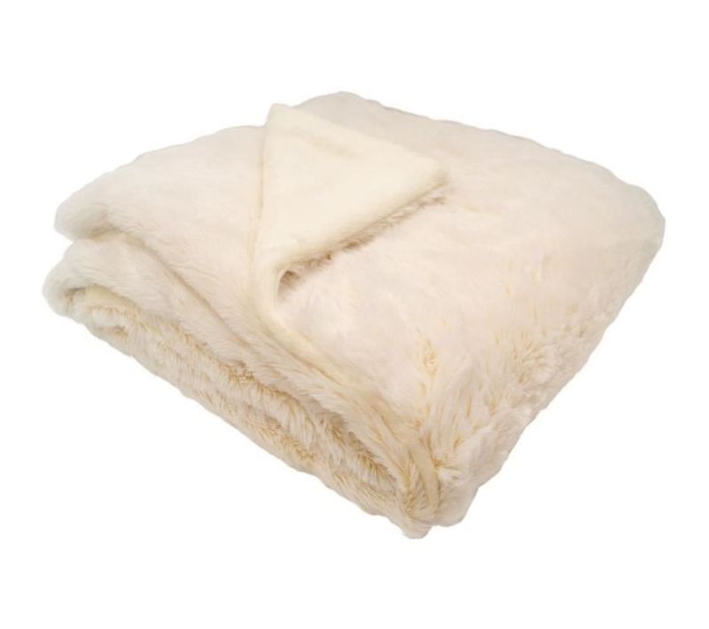 Couverture Doublée - Ultra Douce Et Chaude - 75 X 100 Cm - Crème