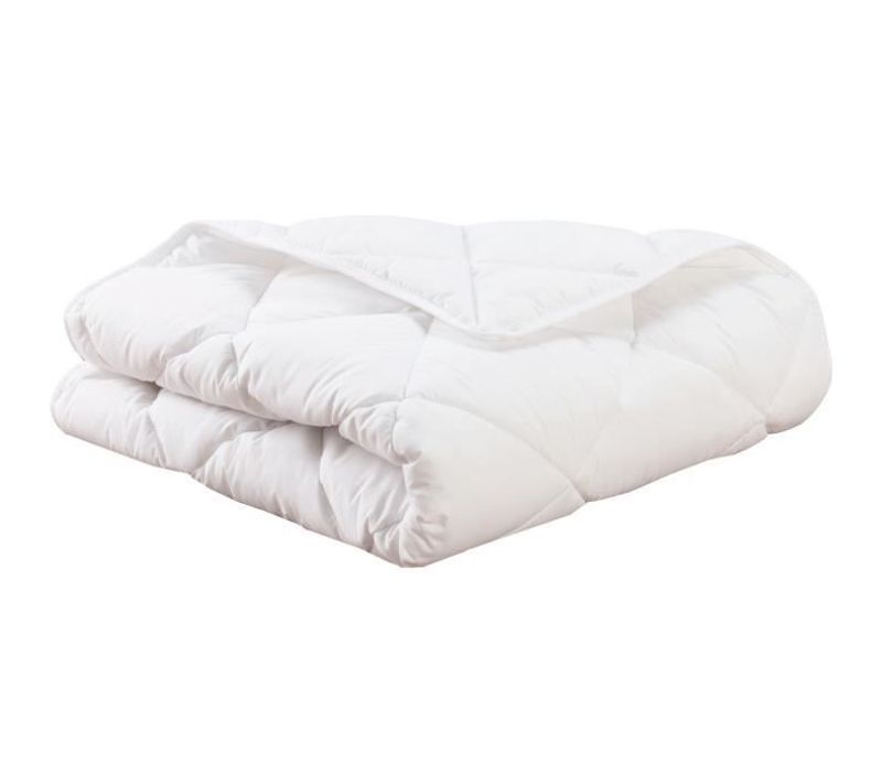 Couette - 75x120 Cm - Mon - Chaude - 100% Polyester Fibre Creuse Siliconée - 1 Personne - Blanc