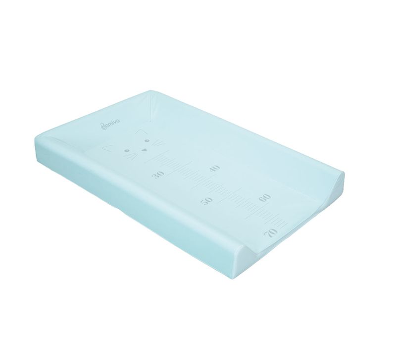 Matelas à Langer à Rebords - 50x80 Cm - Bleu Azur
