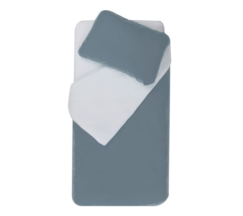 Parure De Couette Bicolore Pour Enfant - 100x140 Cm - Bleu Marine