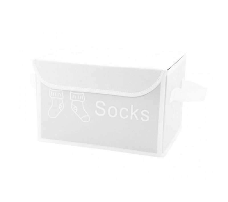 Boite Pour Dressing à Couvercle Socks Blanc - Space