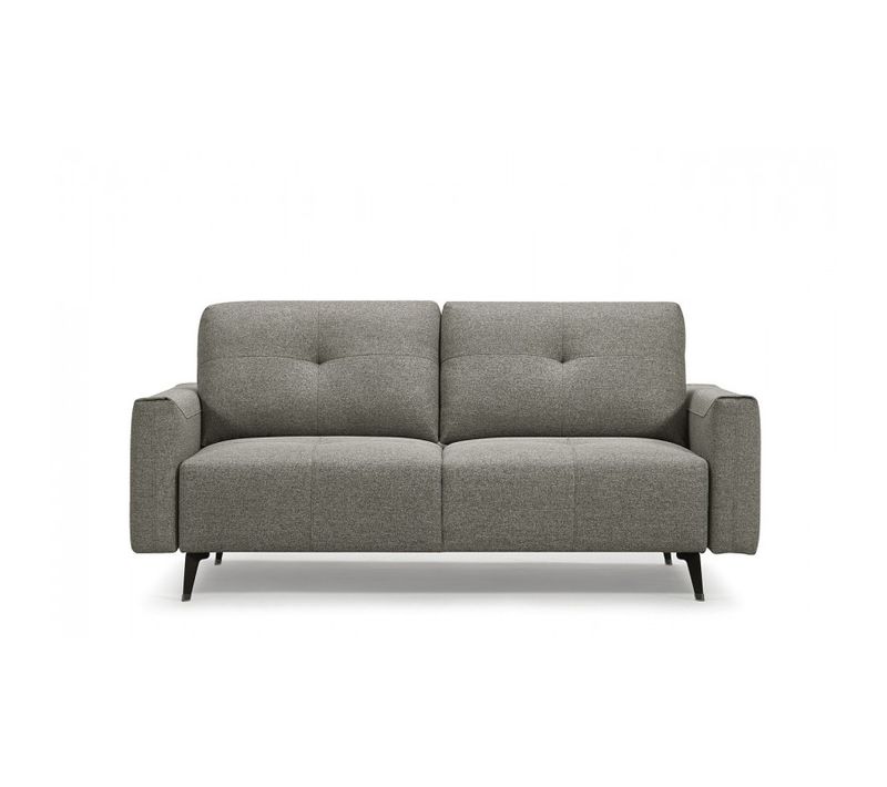 Canapé 3 Places Tissu Gris Dossiers Réglables - Smart