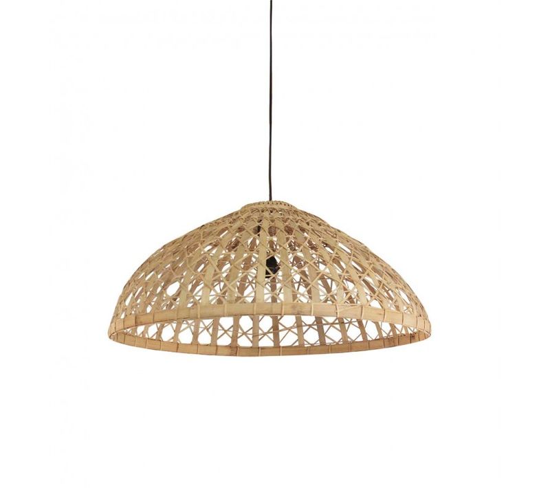 Suspension Ronde En Bambou Style Bord De Mer D. 80 Cm - Tulum