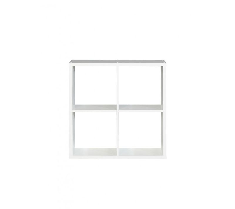 Etagère Cube 4 Casiers Décor Blanc - Classico