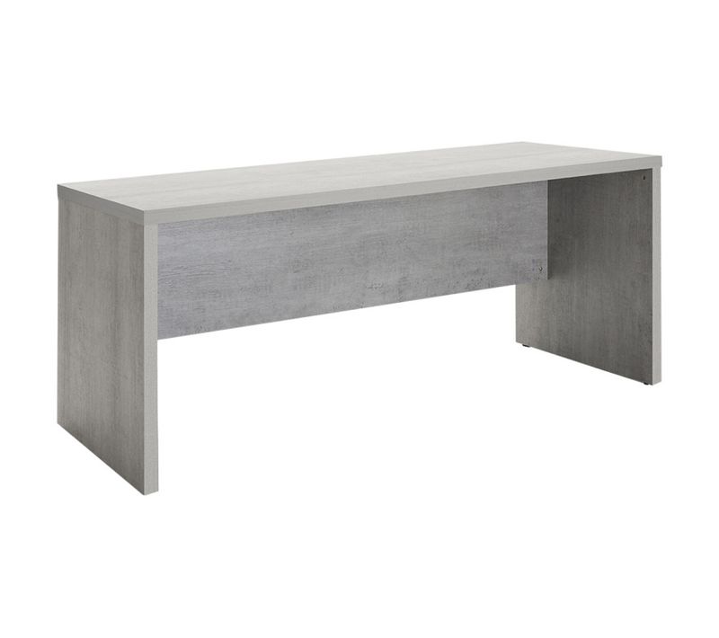 Bureau 180 Cm Décor Béton Texturé Avec Voile De Courtoisie - Granit