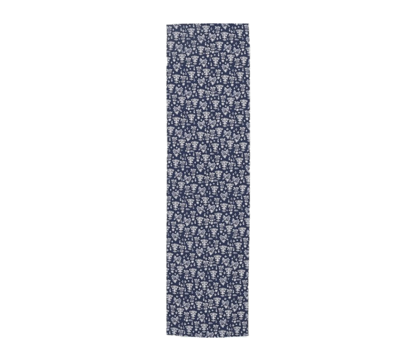 Toile De Chilienne Jardin Motif Fleuri Bleu Et Blanc - Ludivine 4369