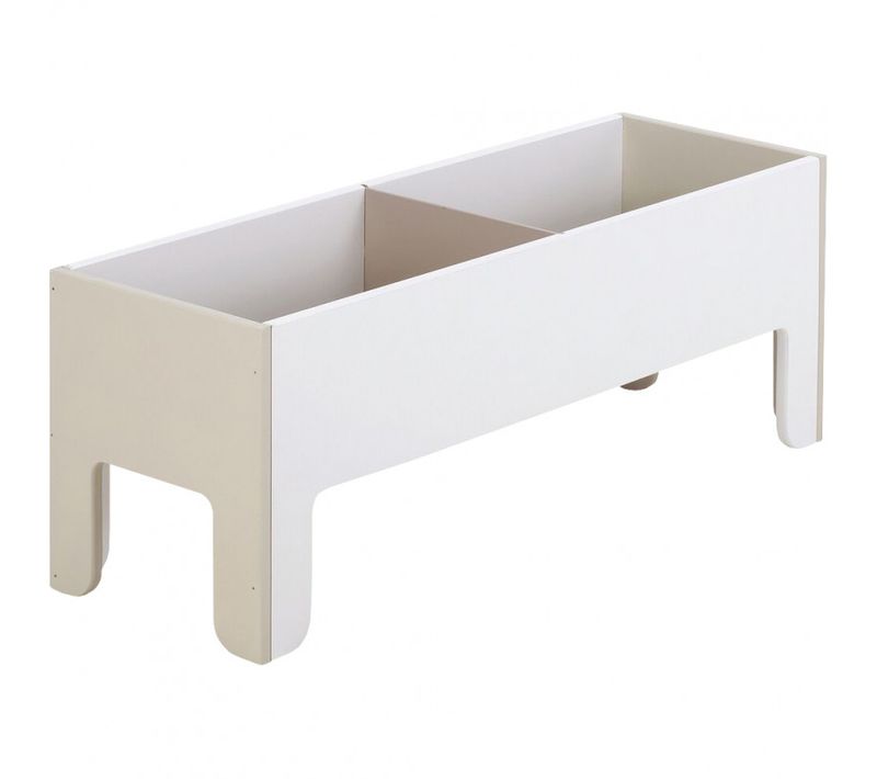 Coffre à Jouet Beige Pour Enfant Sans Visserie 2 Cases - Toni 1922