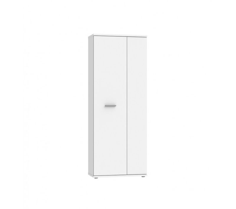 Meuble à Chaussure Blanc 2 Portes 5 Tablettes - Class