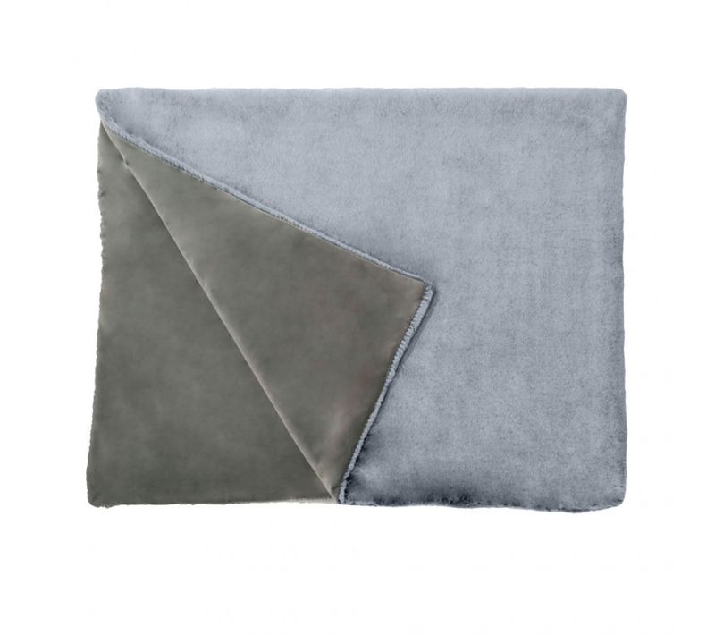Plaid En Fausse Fourrure Gris Givré Ultra Doux 130x170 Cm - Levy