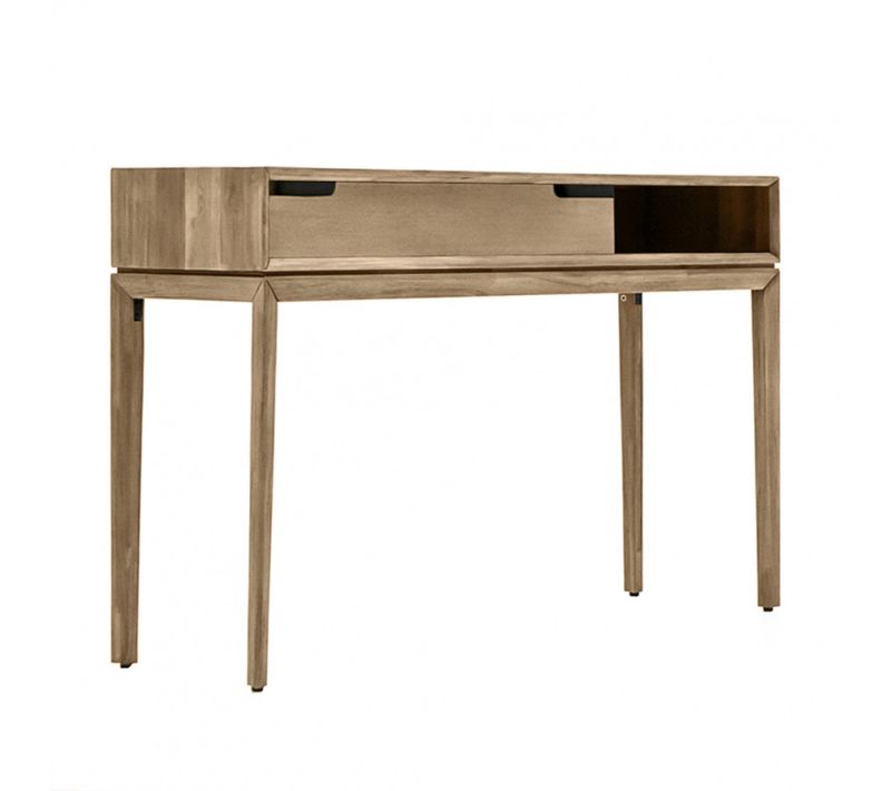 Console En Bois 1 Grand Tiroir 1 Niche L.130 Cm - Kassia