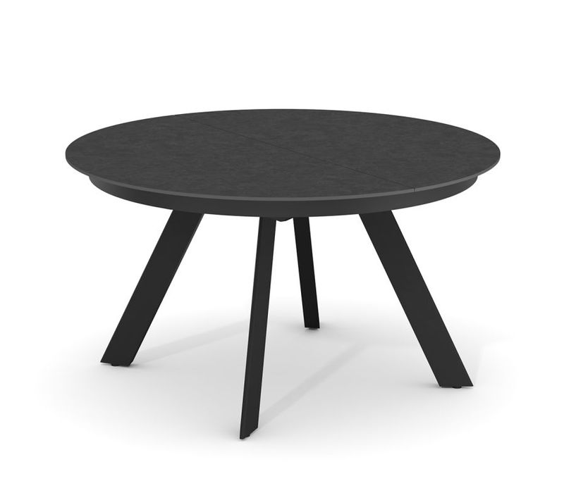Table Ronde Extensible 140 à 190 Cm Céramique Gris Anthracite - Ryuk