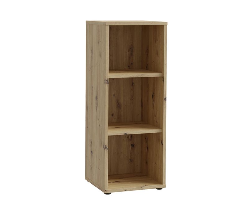 Etagère H. 115 Cm 3 Niveaux Décor Chêne Rustique - Manolo