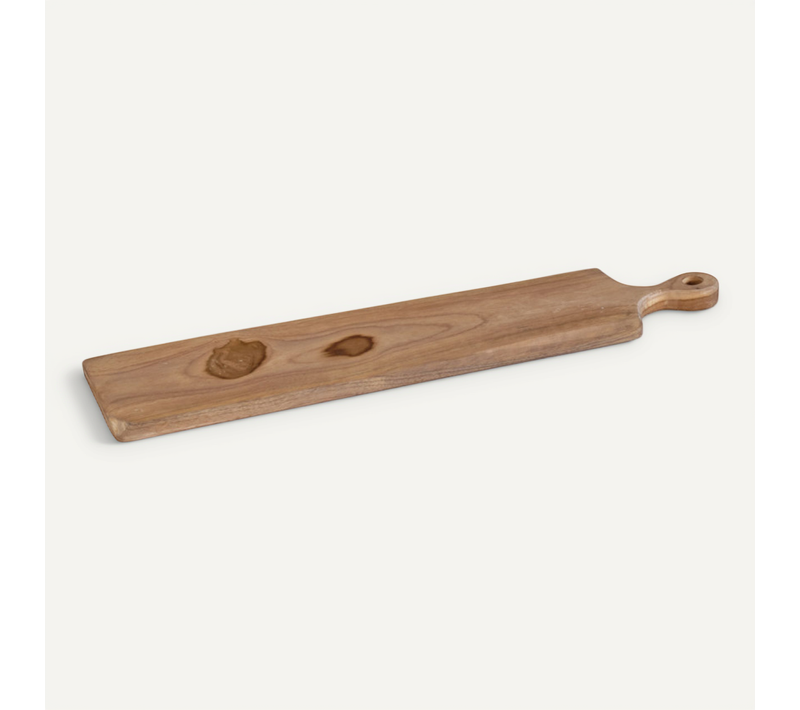 Longue Planche à Découper 61 Cm En Bois De Teck Avec Manche - Erra