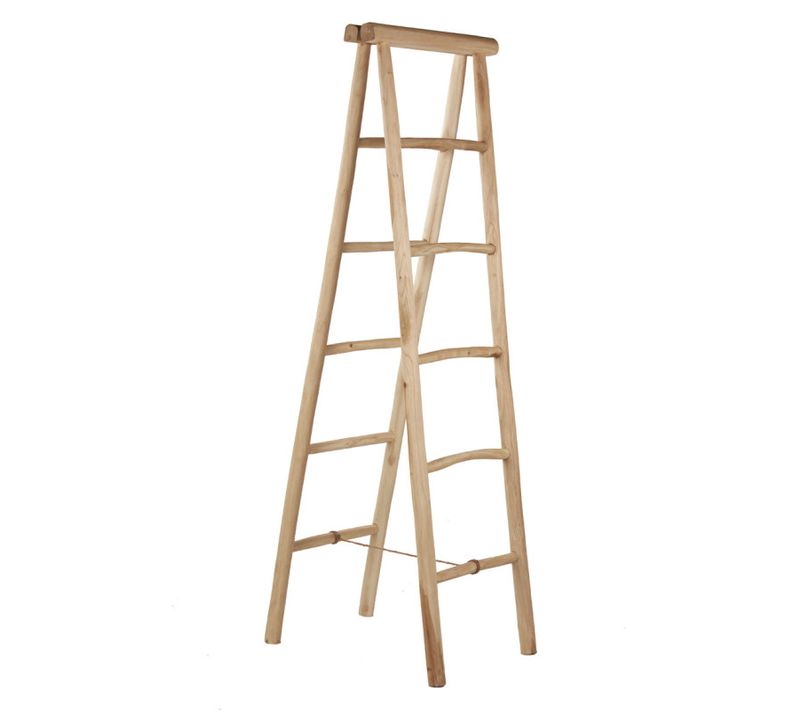 Porte-serviettes Et Linge 180 Cm 5 Niveaux En Bois Teck Clair – Anksa