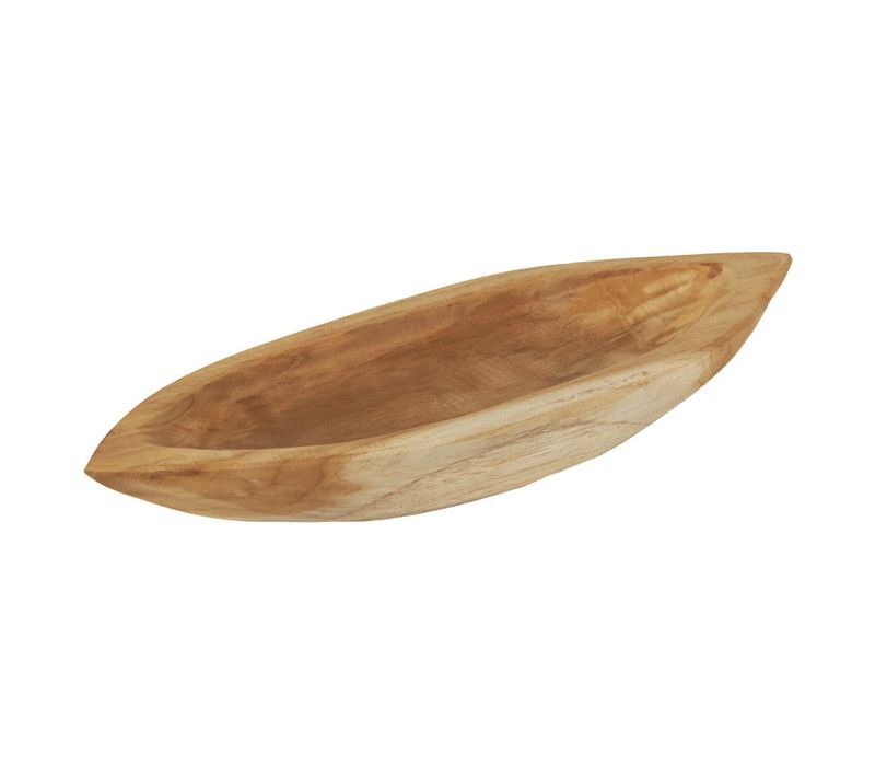 Plateau Barque / Vide Poche L. 38 Cm En Bois De Teck Massif - Titouan