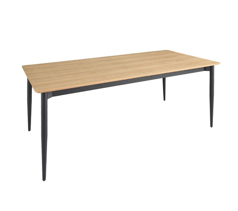 Table Repas Extensible 200/300 Cm Placage Bois Et Pieds Métal – Jolene
