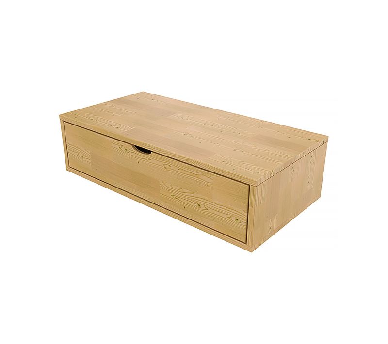 Cube De Rangement Bois 100x50 Cm + Tiroir, Miel