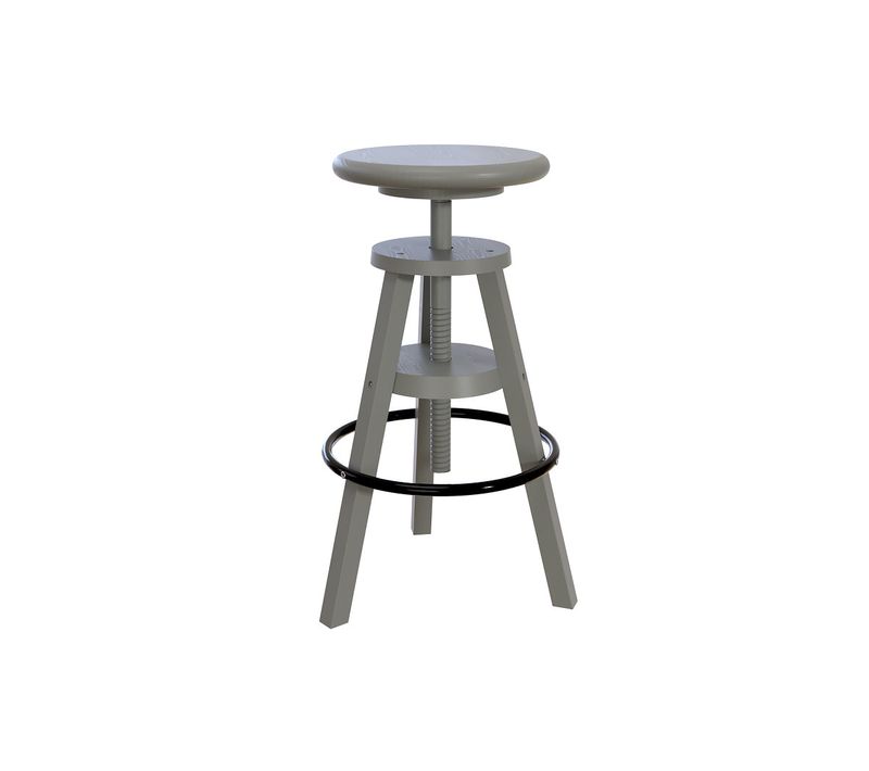 Tabouret De Bar Bois à Vis, Gris