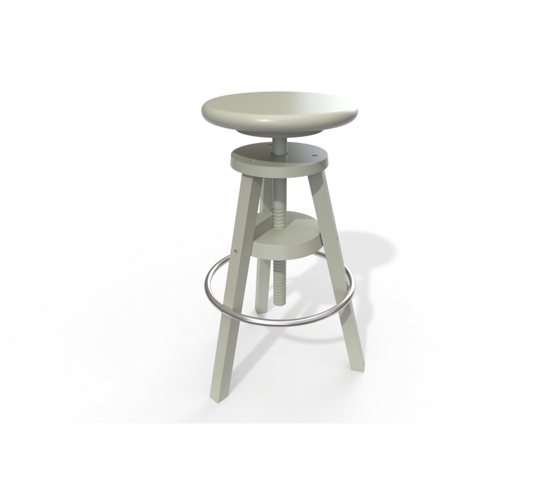 Tabouret De Bar Bois à Vis, Moka