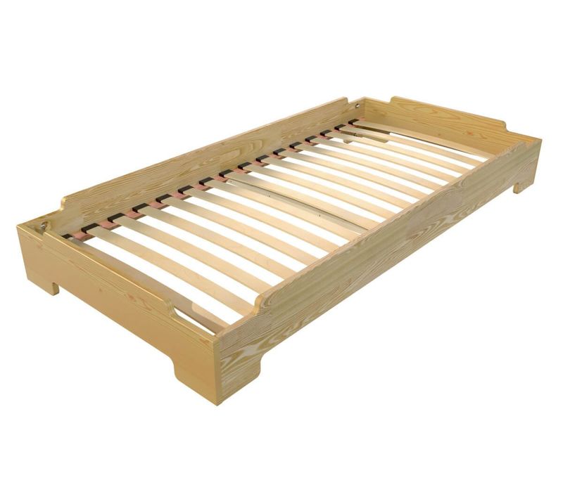 Lit Empilable 80x200 - 1 Place En Bois Massif, Miel