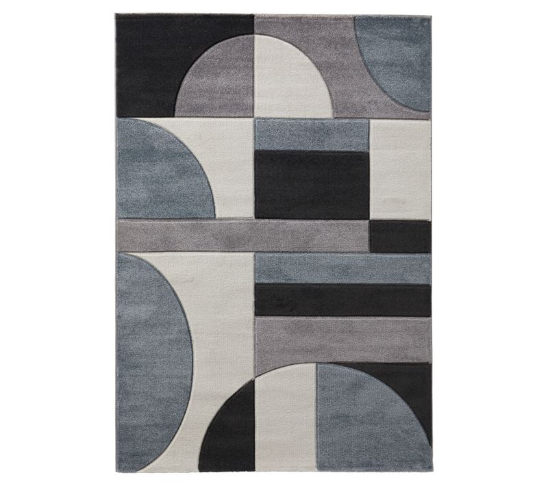 Tapis 160x230 cm SEATTLE Bleu/gris