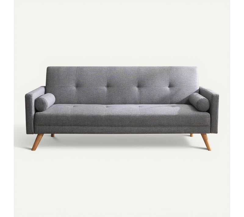 Wooden : Canapé Scandinave Convertible 3 Places Gris