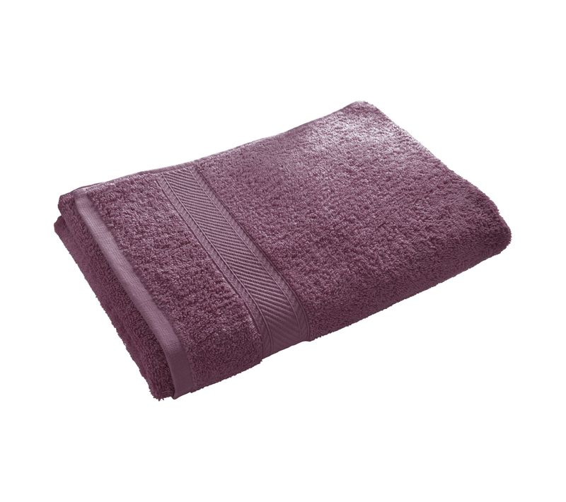 Drap De Bain 70x140 Violet Prune En Coton