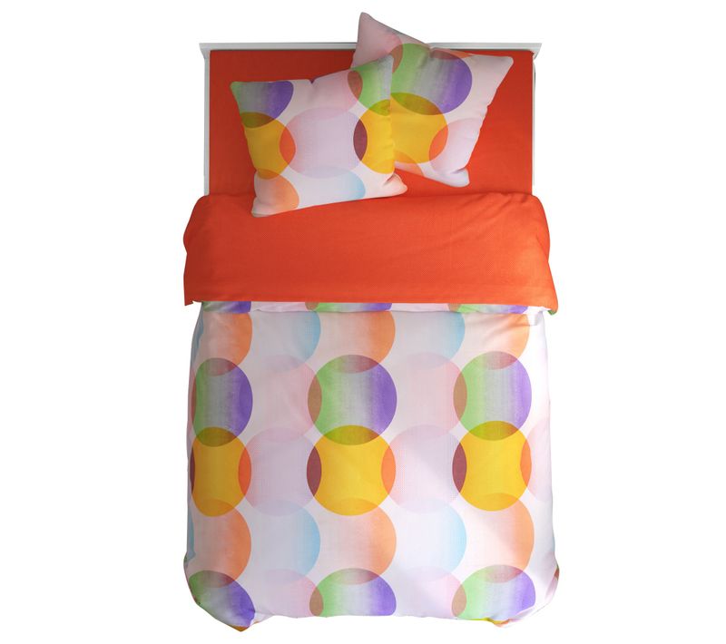 Housse De Couette 260x240 Multicolore En Coton