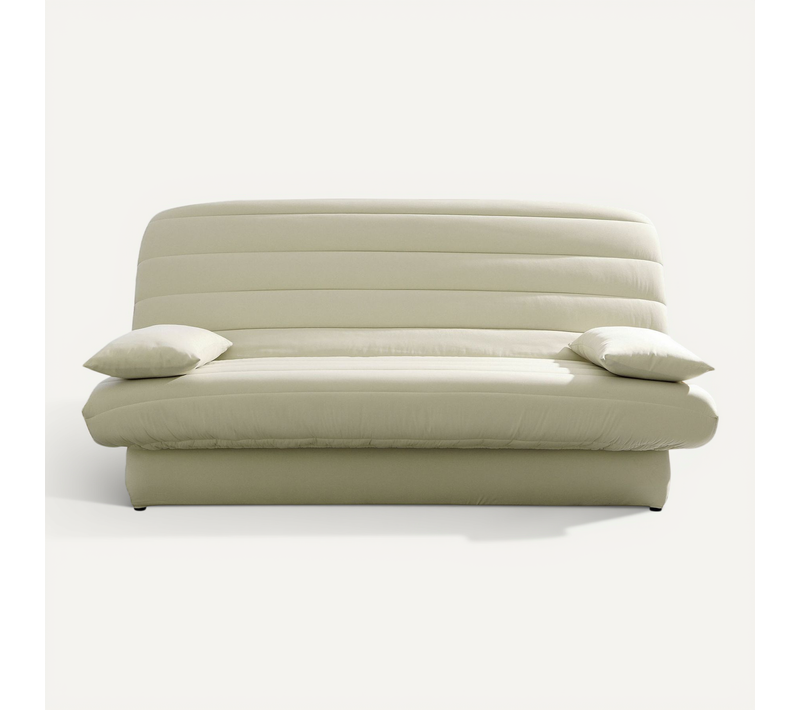 Housse Clic-clac 2 Places Beige En Polyester