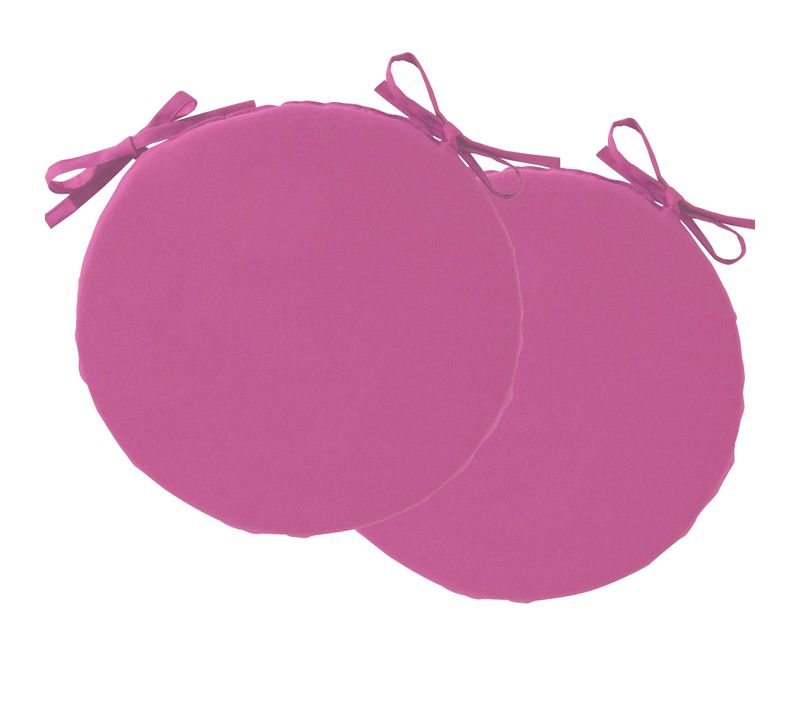 Lot de 2 Galettes Rondes Rose Framboise En Coton