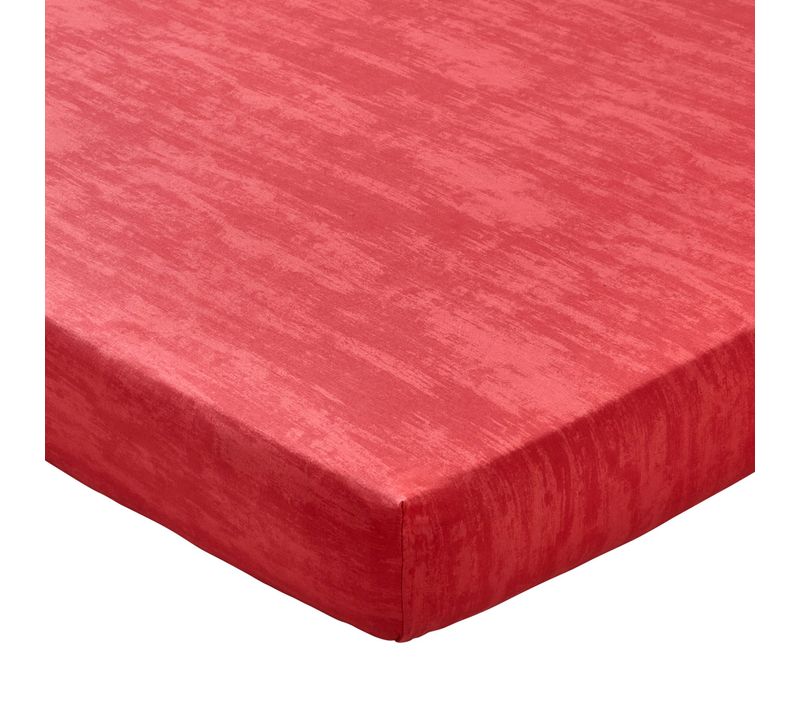 Drap-housse 90x190x28 Orange Terracotta En Coton