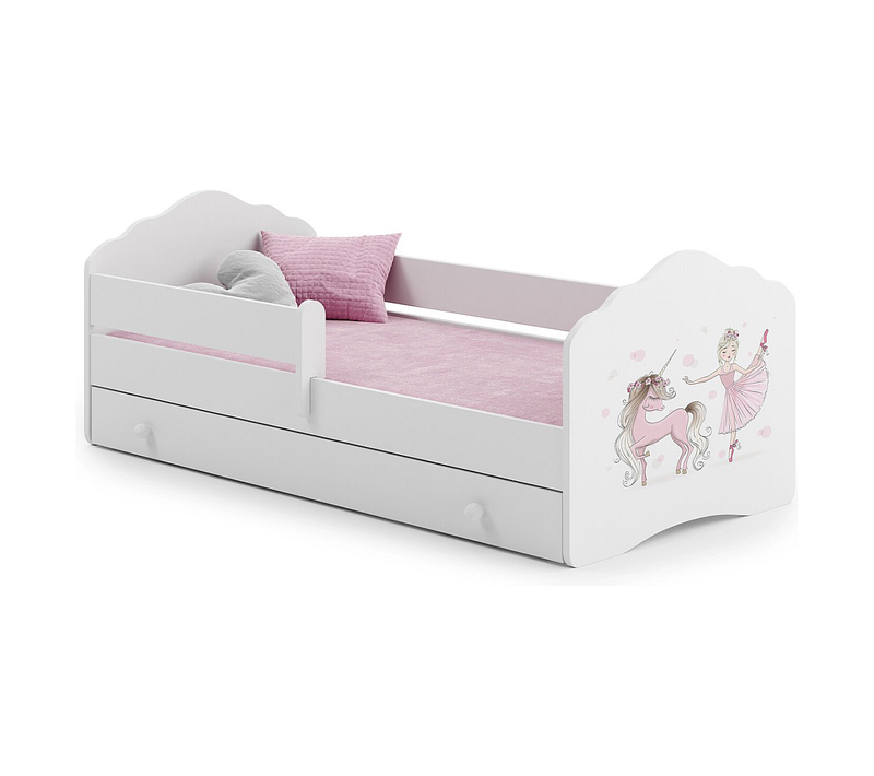 Lit Enfant Nala Tiroir 140x70 Danseuse Avec Tiroir De Rangement Avec Matelas