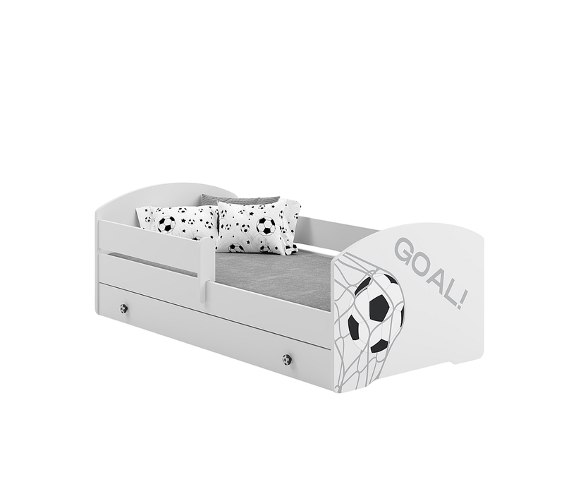 Lit Enfant 140x70 Blanc Avec Tiroir Foot