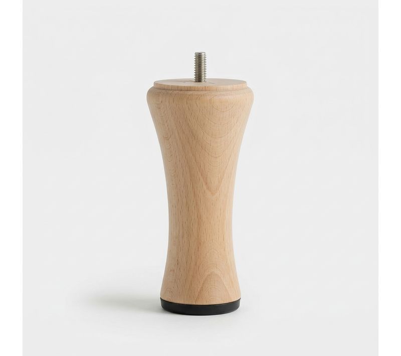 Pied De Lit Diabolo En Bois Verni (vendu à L'unité)