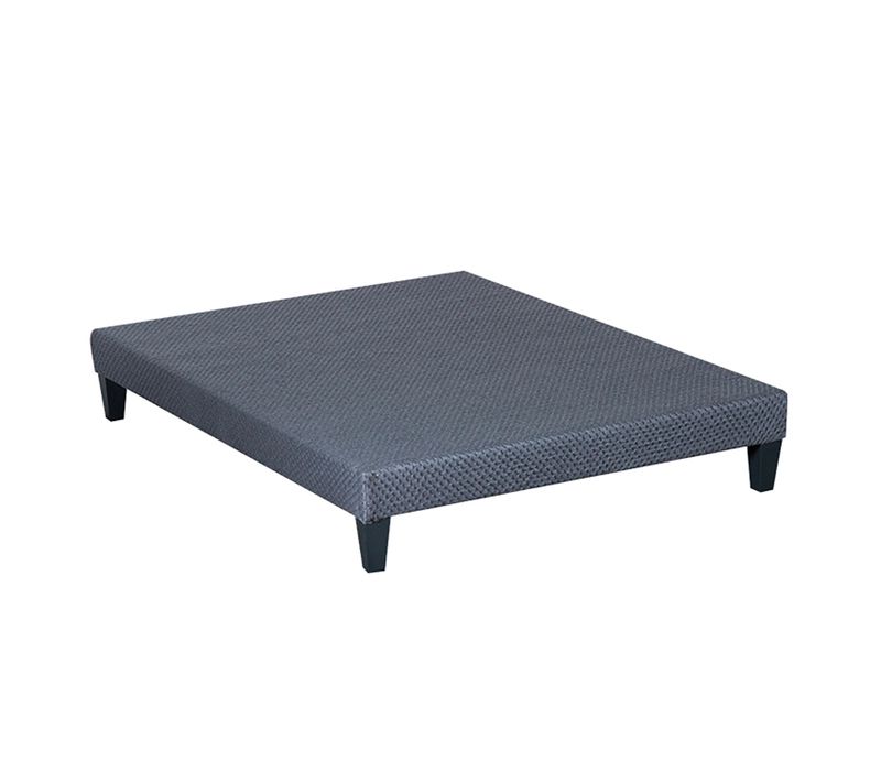 Sommier En Bois Tapissier Kit 90x200 Cm Coloris Gris Ciment Livré En Kit